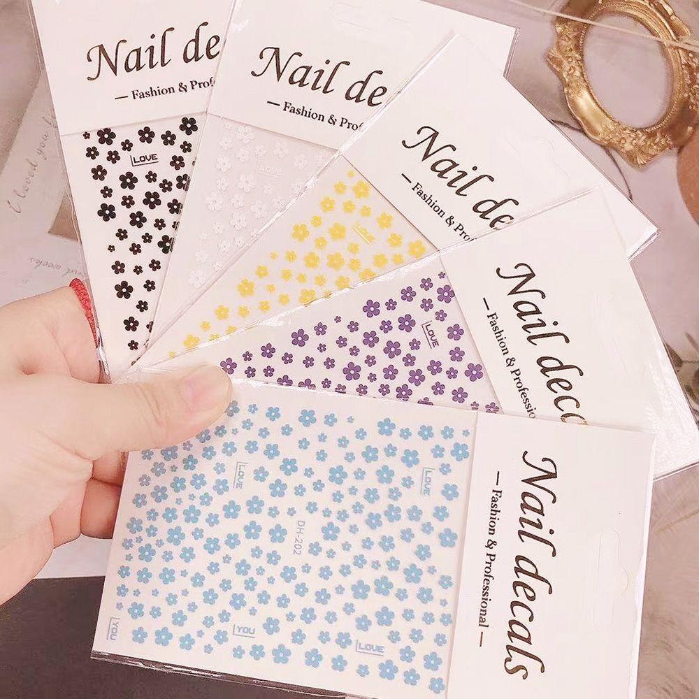 Agustina Stiker Nail Art Warna-Warni Silder Decal Perekat DIY Perhiasan Nail Art