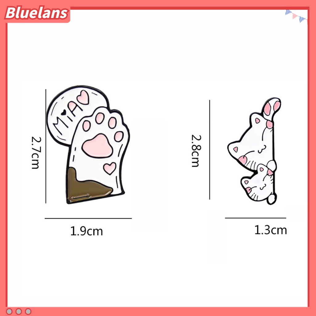 Bros Pin Mini Bentuk Cakar Kucing Bahan Alloy Untuk Aksesoris Kerah