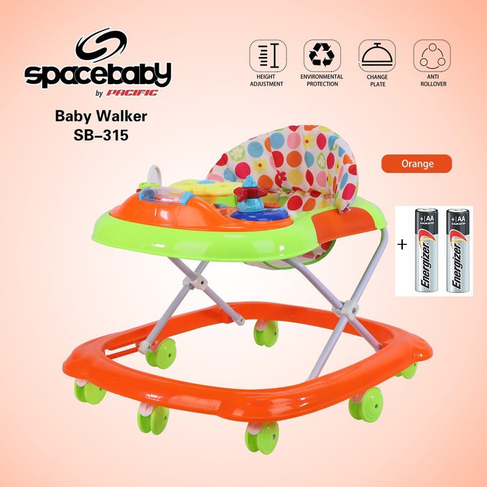 SPACEBABY Baby Walker SB 315  SB 316 Mainan Stir Musik Lampu SPACE BABY  Baby Walker NEW  Musik &amp; Lampu Alat Belajar Jalan Bayi [ * FREE PACKING DUS ALAS ]