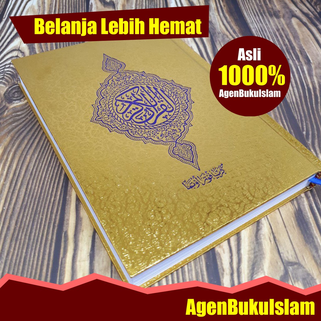 Jual COD Al Quran Cover Emas B5 [ 19x27cm ] - Al Quran Besar - Al Quran ...