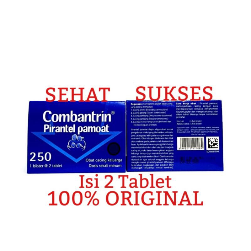 COMBANTRIN 250MG (ISI 2 TABLET) - OBAT CACING