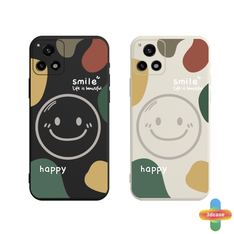 Casing Soft Case Realme C11 2021 C21Y C15 C21 C25 C20 C3 C12 C25S 5 5S 5i C17 7i C1 C31 C35 C25Y C2 C3i 6i C20A realme Narzo 20 10 10A 20A 30A A54 A15 A16 A9 A5 A7 A5S A95 A53 A33 Y12 Y20 A12 Couple Happy Smile Graffiti Anti-fall Case
