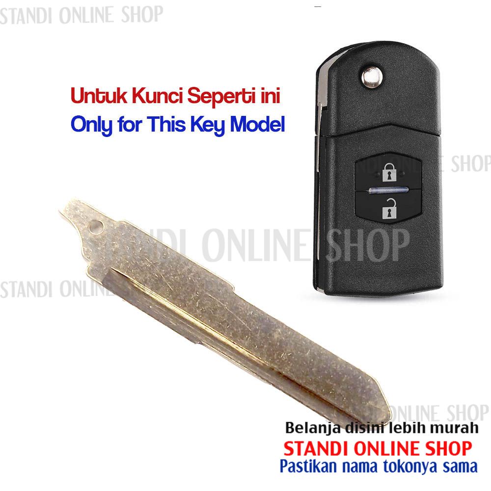 Batang Kunci Lipat Flip Key Anak Kunci Key Blade Mazda Original