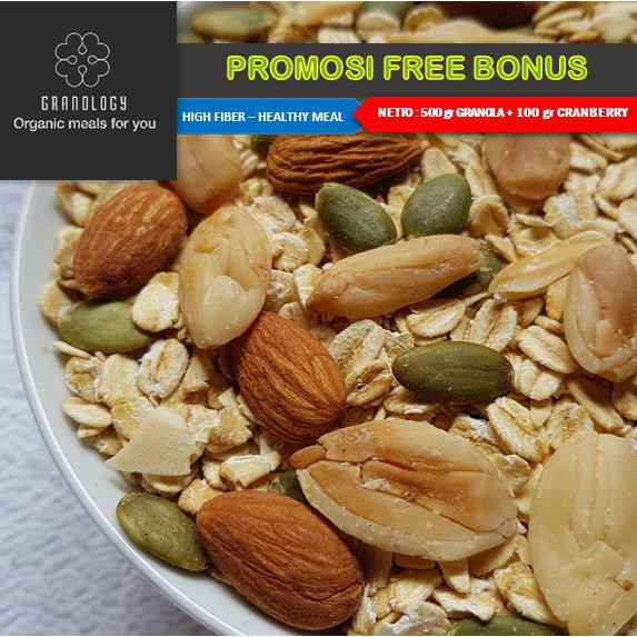 

BISA COD PROMOSI!! Granola 500 gram 8 varian isi + Bonus 100 gram Cranberry MURAH [Kode 1|Kode