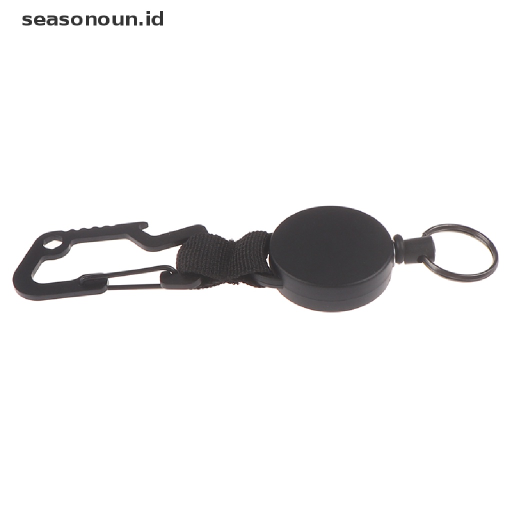 【seasonoun】 Retractable Keychain Heavy Duty Badge Holder Reel with Multitool Carabiner Clip .