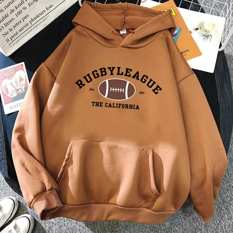 RUGBY LEAGUE THE CALIFORNIA SWEATER HODIE BERTOPI BAHAN BABYTERRY