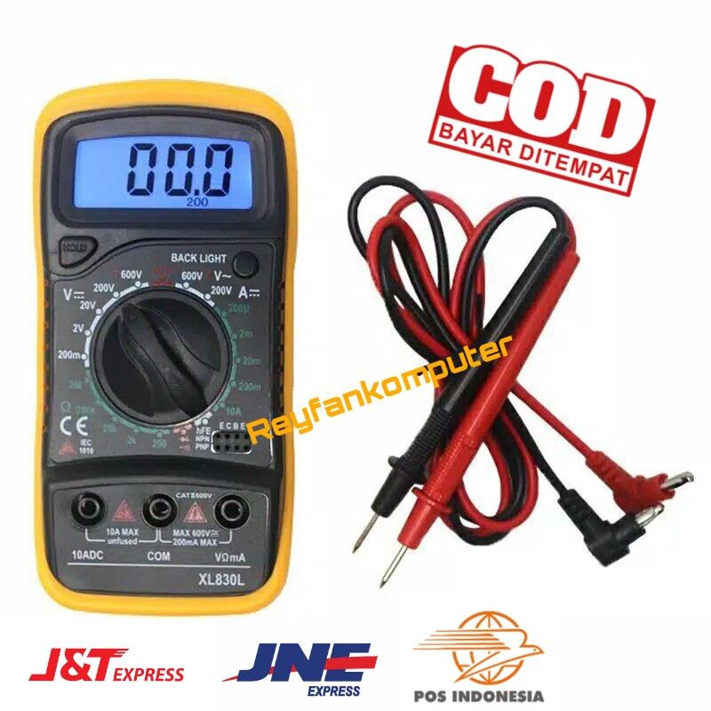 Multimeter Digital Avometer Digital Multitester Digital Tes Tegangan AC/DC Volltase XL830L