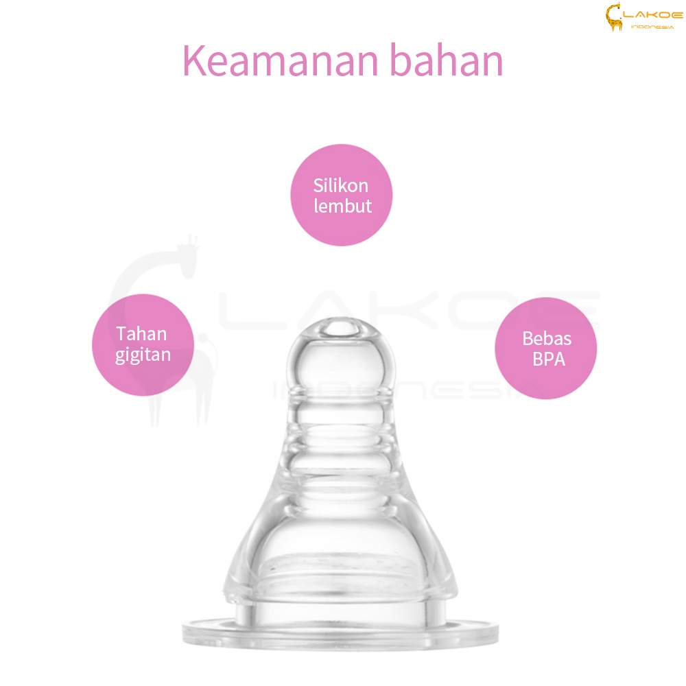 LAKOE Silikon Dot Pengganti BPA FREE empeng bayi Slim Neck