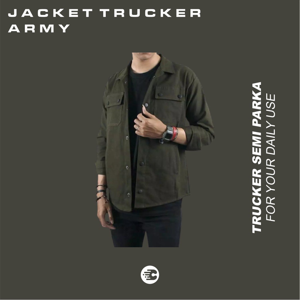 Jaket Trucker Semi Parka Premium/Jaket Semi Parka Pria/Jacket Semi Parka /Jaket Trucker Pria