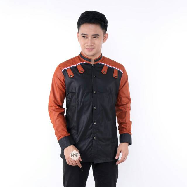 Baju Koko Pria Gus Azmi Syubbanul Muslimin Kombinasi Hadroh Azzahir Hilw HO587 KEMEJA KOKO PRIA BAJU