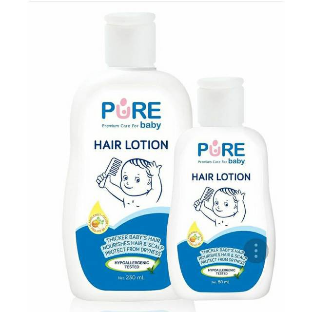 230 ML Pure BB Baby HAIR LOTION 230ml Minyak Rambut Bayi PREMIUM CARE Kemiri + Seledri + Vitamin B5