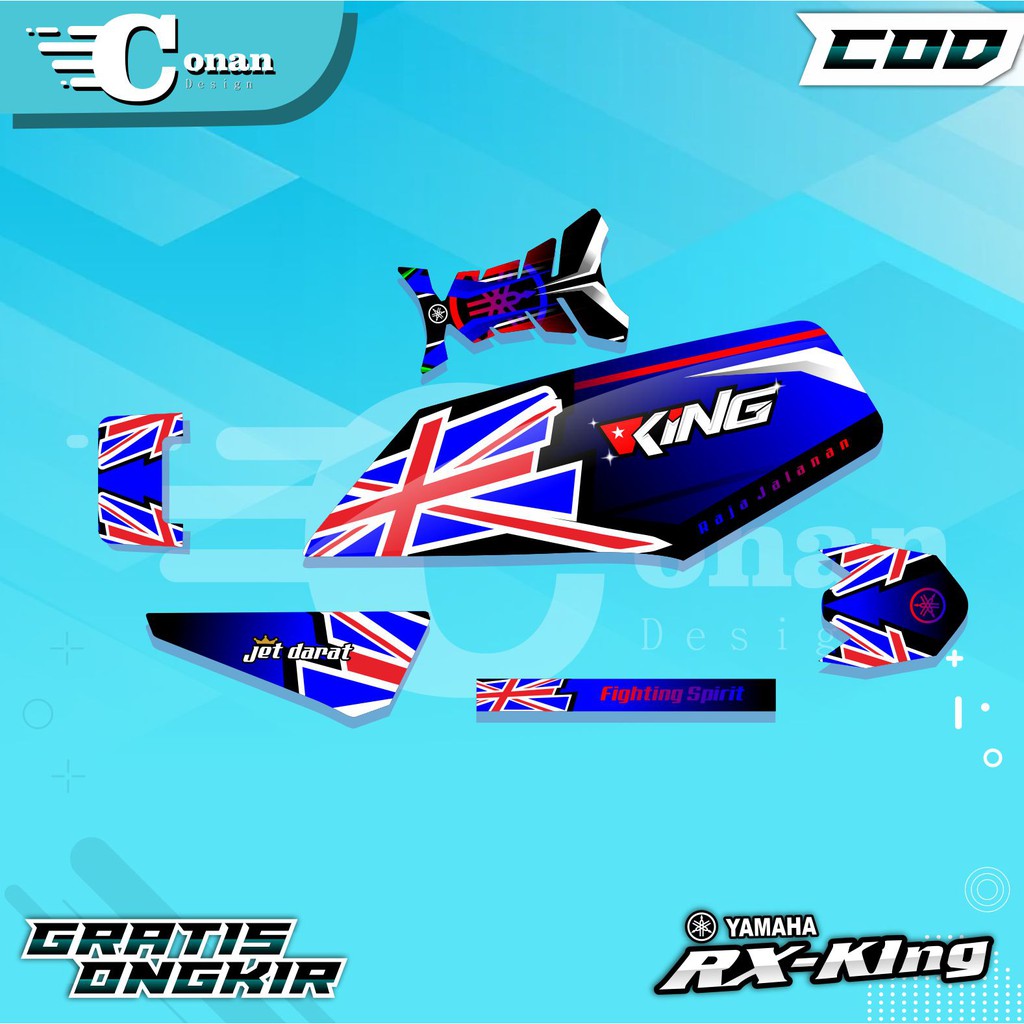 Striping Rx King Variasi 2004 2008 Setriping RX King Strip Bendera Amerika Variasi Motor RX KING