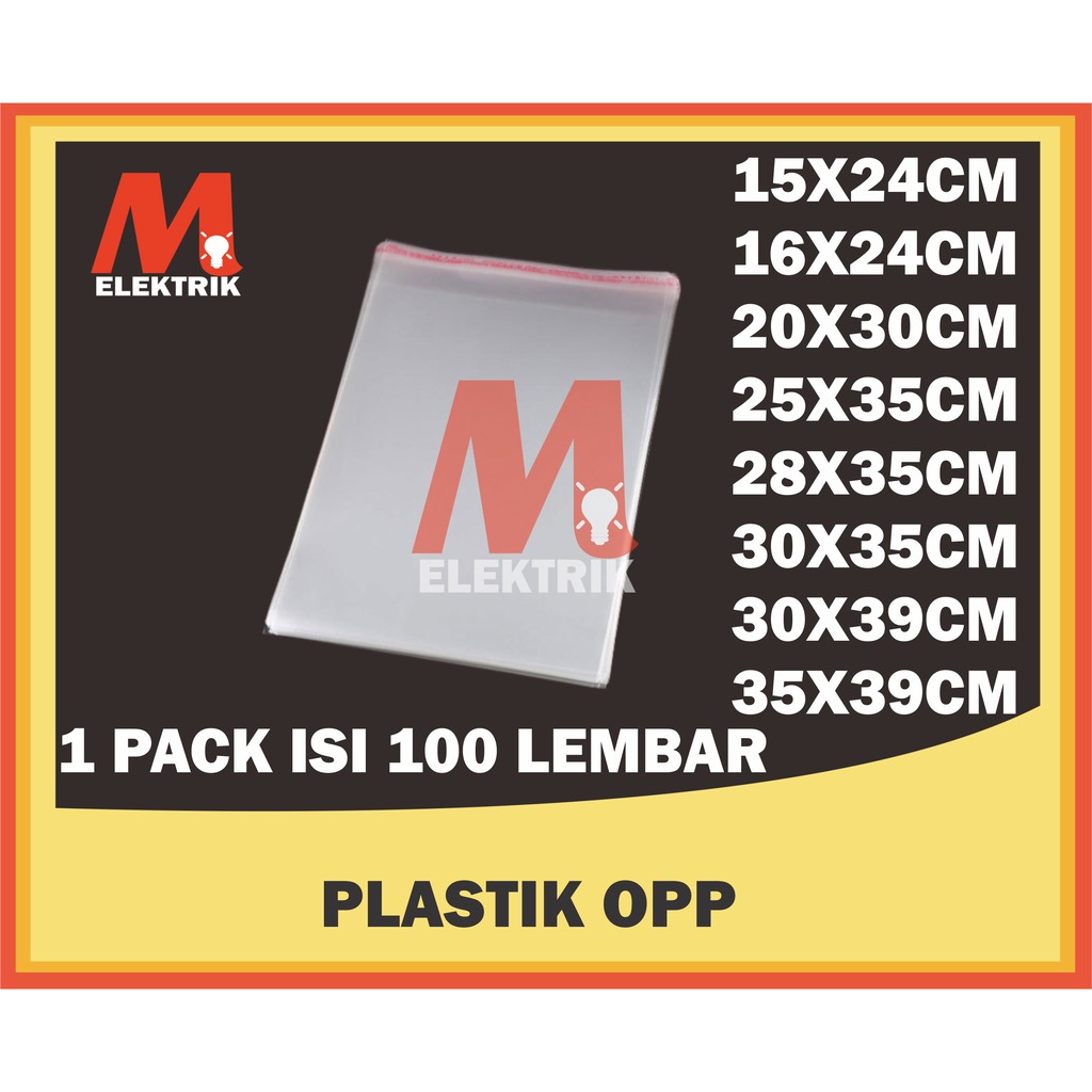 

(100 lembar) Plastik OPP 20 x 30 Kemasan Baju Jaket Jilbab - Packing Olshop