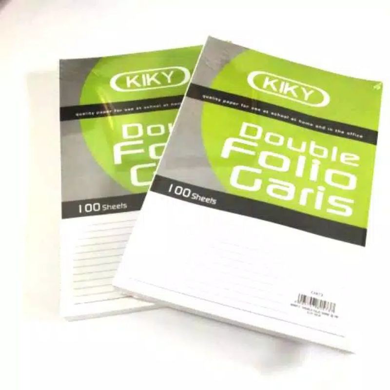 

Kertas Double Folio Garis Kiky | KERTAS DABEL POLIO ECERAN ( PER LEMBAR / SHEET)