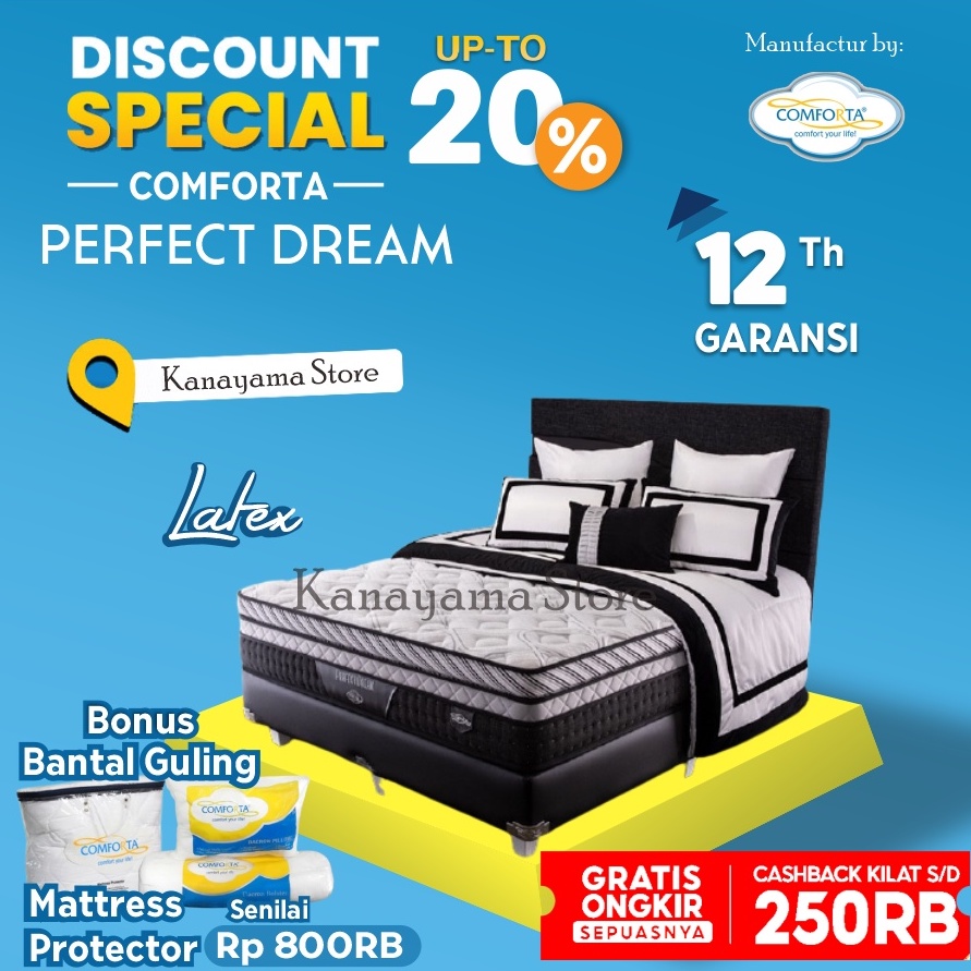 Comforta Spring bed Perfect Dream Full Bed Set 160 180 200 120 100 - 90X200