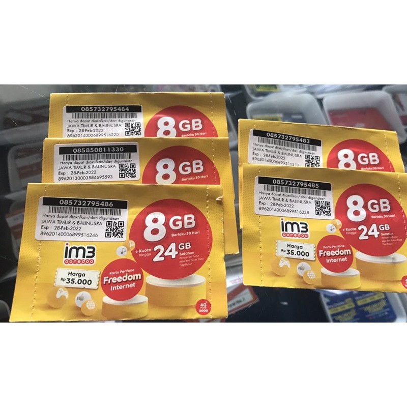 Perdana Indosat 8GB Freedom