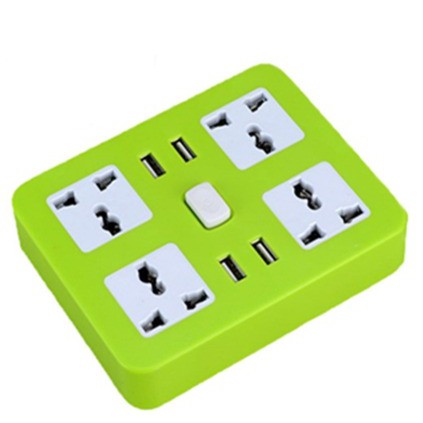 Stop kontak 4 outlet 4 USB Multifungsi kabel 2meter