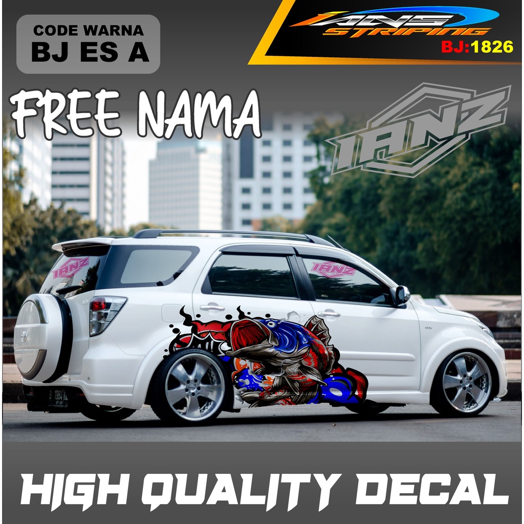 DECAL STIKER MOBIL TERIOS / STIKER MOBIL GRAND LIVINA / VARIASI STIKER MOBIL AVANZA / STIKER MOBIL XENIA / STIKER MOBIL