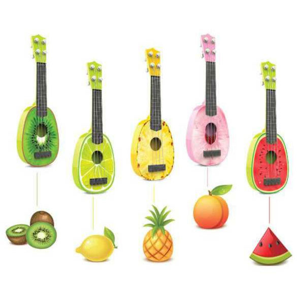 Ukulele Gitar Mainan Gambar Buah-Buahan - AK88 - MultiColor