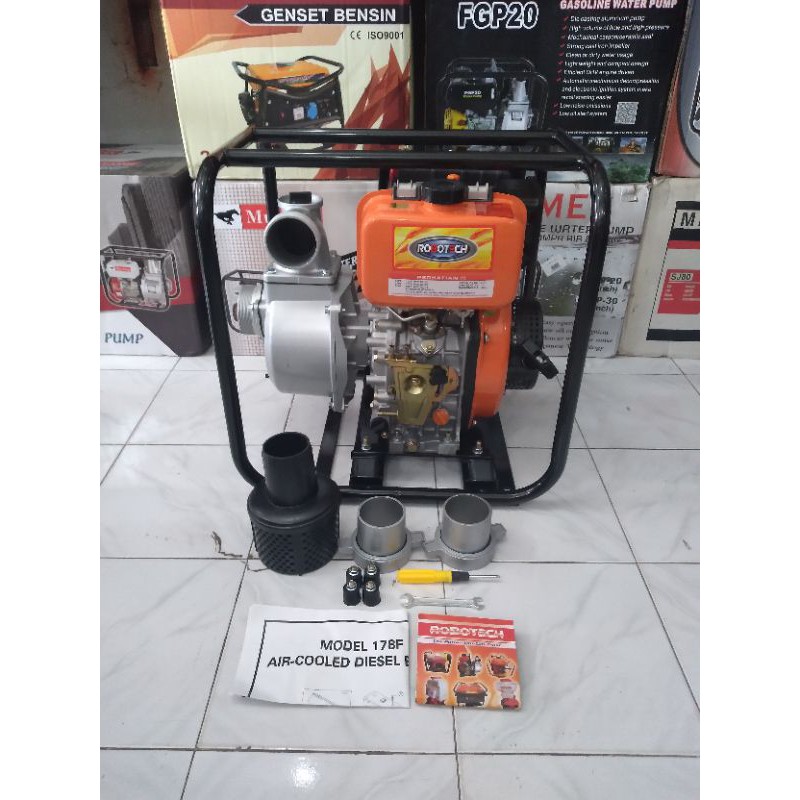 Mesin Pompa Air Diesel (Solar) 3" RT 80 D 178F × ROBOTECH
