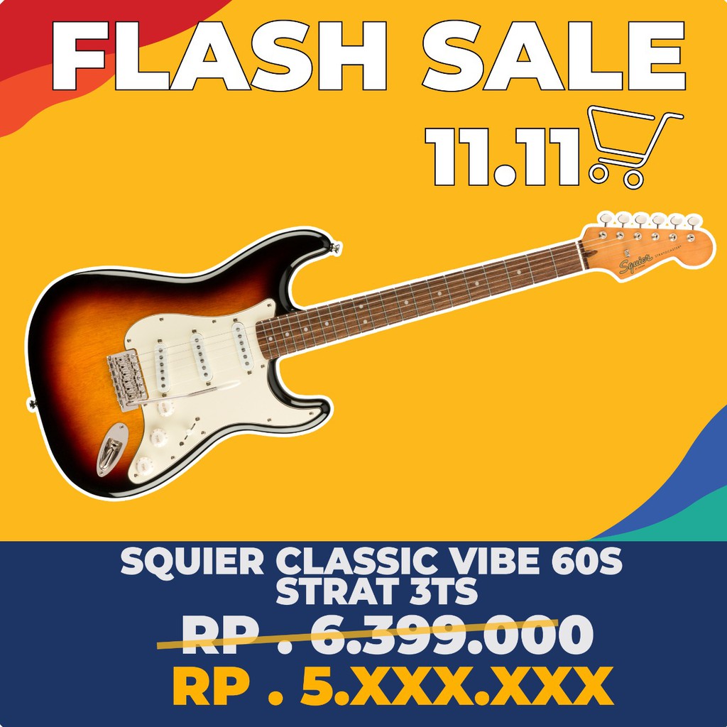 Squier Classic Vibe Stratocaster 60s 3 Tone Sunburst