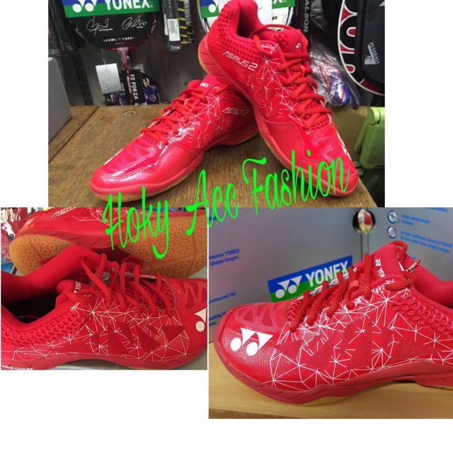 Sepatu Badminton Yonex AERUS 2 Red - Original