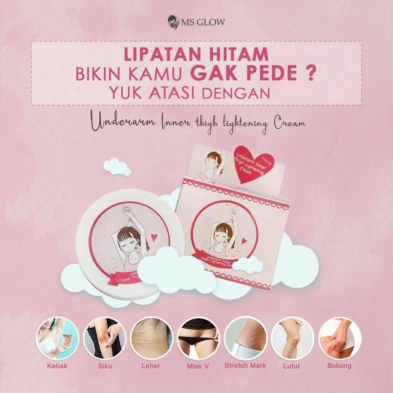 anderarm ms glow  krim pemutih ketiak lutun dan siku
