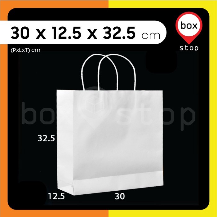 

Paper Bag - Paperbag Polos L - PUTIH- 30x12.5x32.5 cm (20pcs)