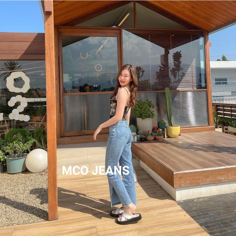 OOTD Celana Jeans Korea Belah Samping - Celana Jeans Terbaru