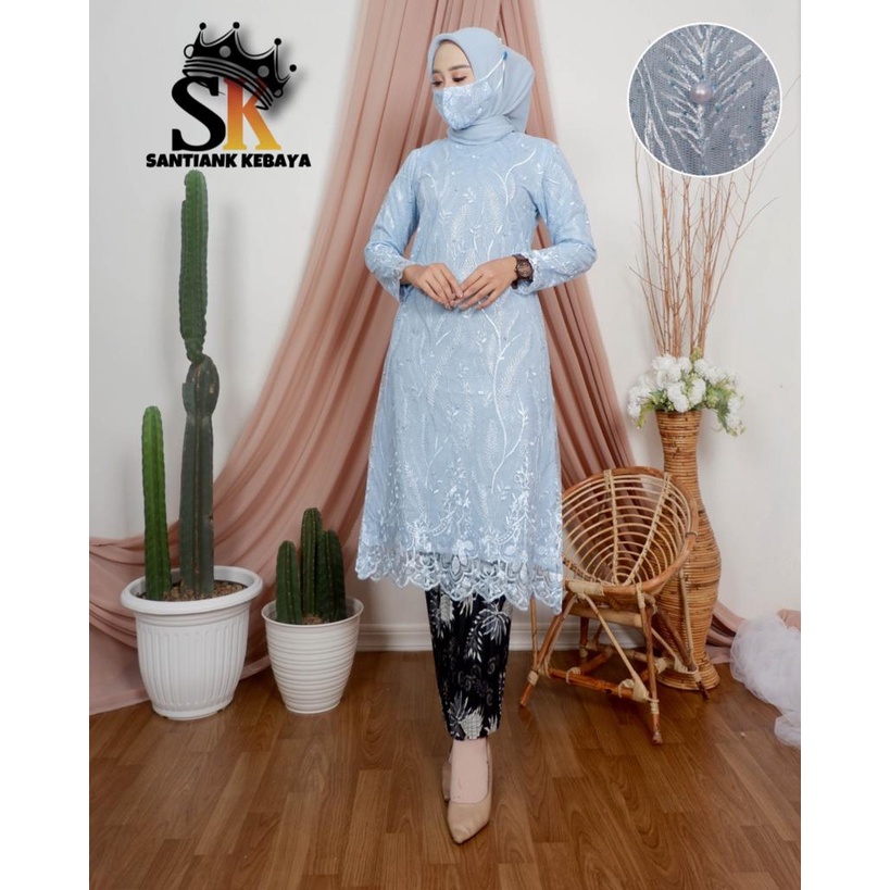 Setelan Kebaya Wisuda Wanita Terlaris Baju Pesta Kondangan Modern Dress Perempuan Terbaru By Santiank kebaya