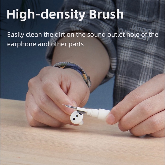 A109 ALAT PEMBERSIH AIRPODS iphone smartphone handphone hp phone kabel aksesoris aksesories pembersih kotoran kotor earphone headphone headset earbuds cleaning pen wireless inpods brush pen cover plastic accessories charging