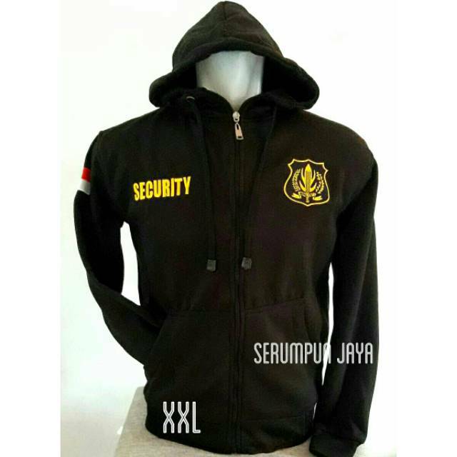 JAKET SECURITY - HARGA KHUSUS XXL JAKET SECURITY LOGO KUNING - SWEATER SECURITY HITAM