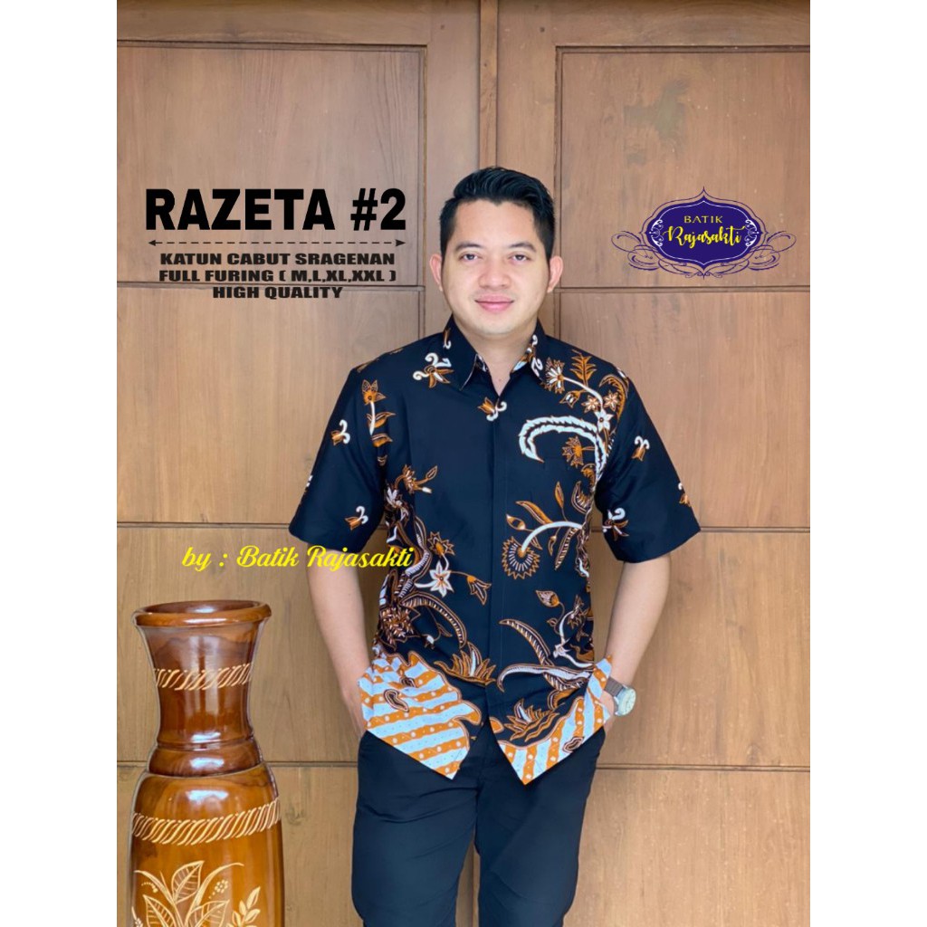 REZETA 2RAJASAKTI KEMEJA BATIK SOLO PRIA LENGAN PENDEK LAPIS FURING ATASAN BATIK PREMIUM MODERN KATUN HALUS BAHUWIRYA  BANAMITRA BANAMITRA PUTIH BANGSAWAN BAYU PUTRA BERLIAN BIRU BHARATAYUDA BIMASENA BIRENDRA BIRU INDAH BRAHMAKERTA BRAHMAKERTA MERAH BUDID