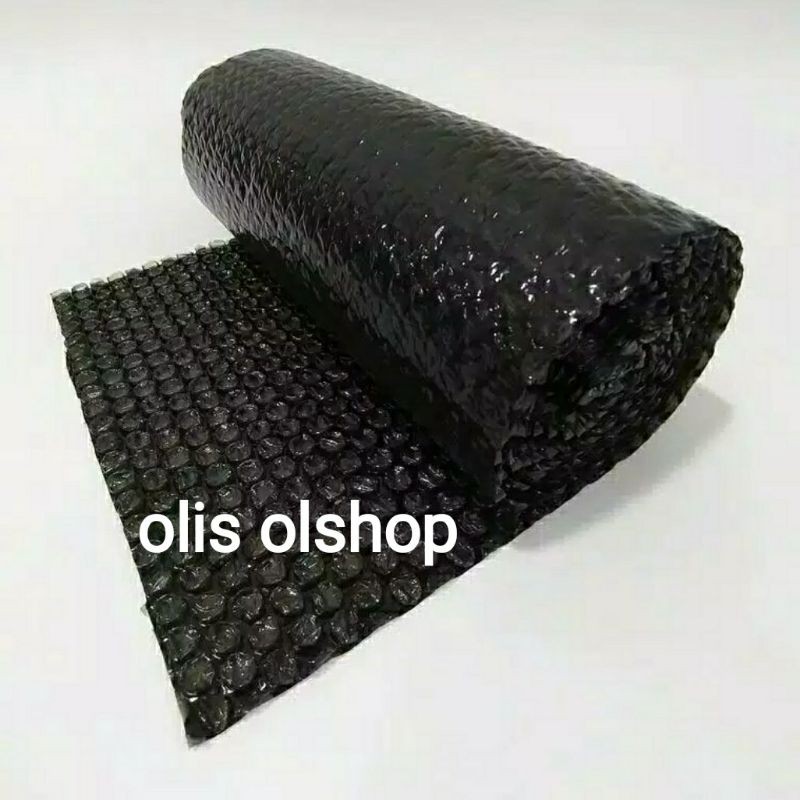 

bubble wrap hitam tambahan pengaman souvenir