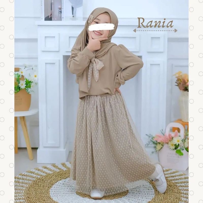 Gamis Anak Perempuan Terbaru Raina Kids Series Pakaiqn muslim anak Wanita Trend 2024