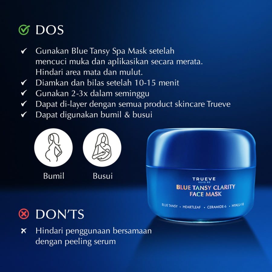 Trueve Blue Tancy Clarity Face Mask 50gr