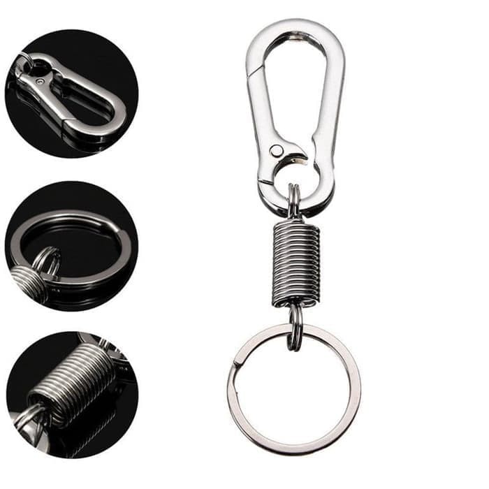 Karabiner Per Gantungan Kunci MultiFungsi Stainless Steel Carabiner