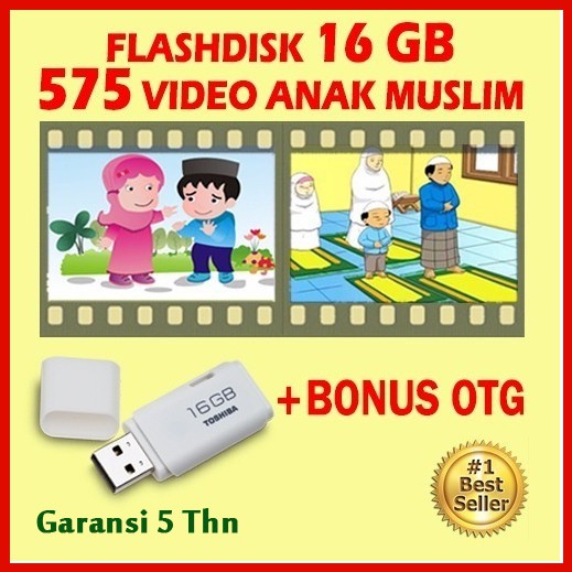 Flashdisk Video Edukasi Anak Muslim + Bonus OTG