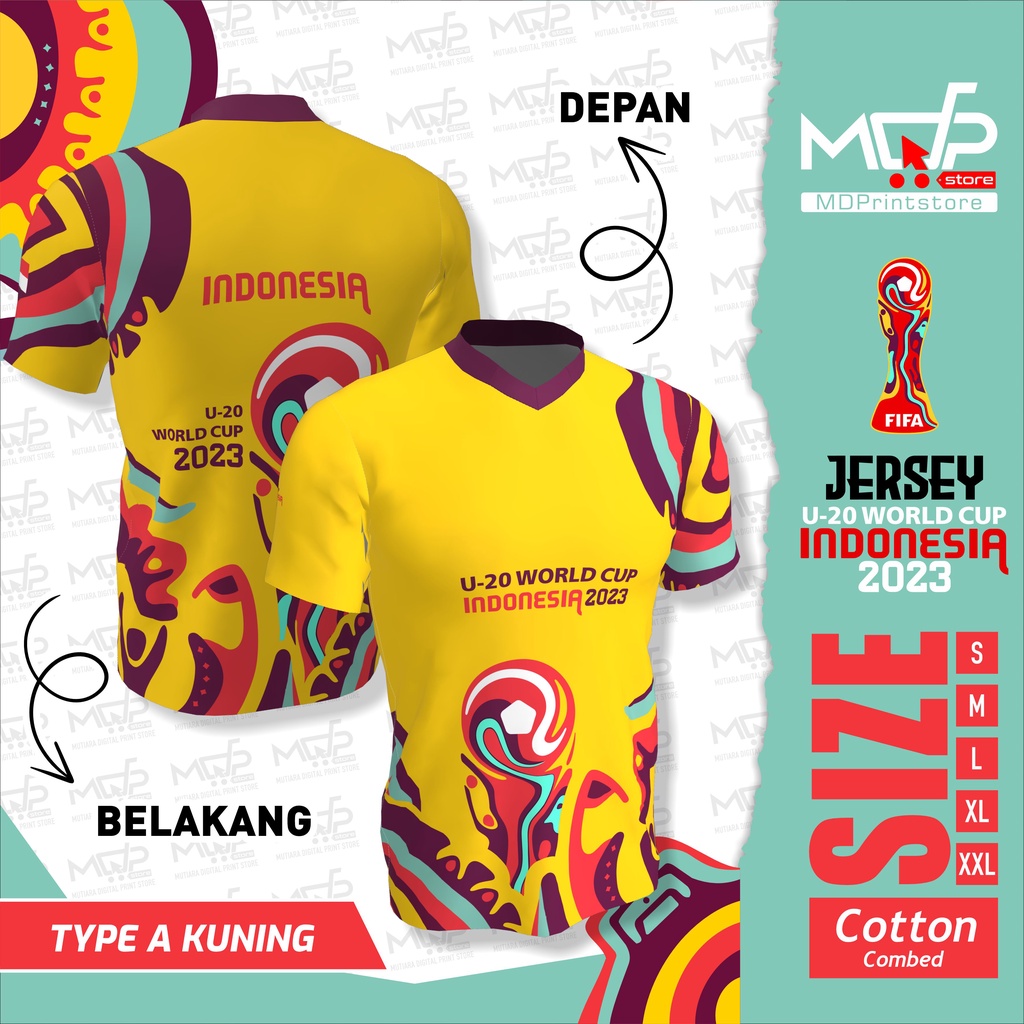 JERSEY PIALA DUNIA U20 A WORLD CUP U20 MDPRINTSTORE