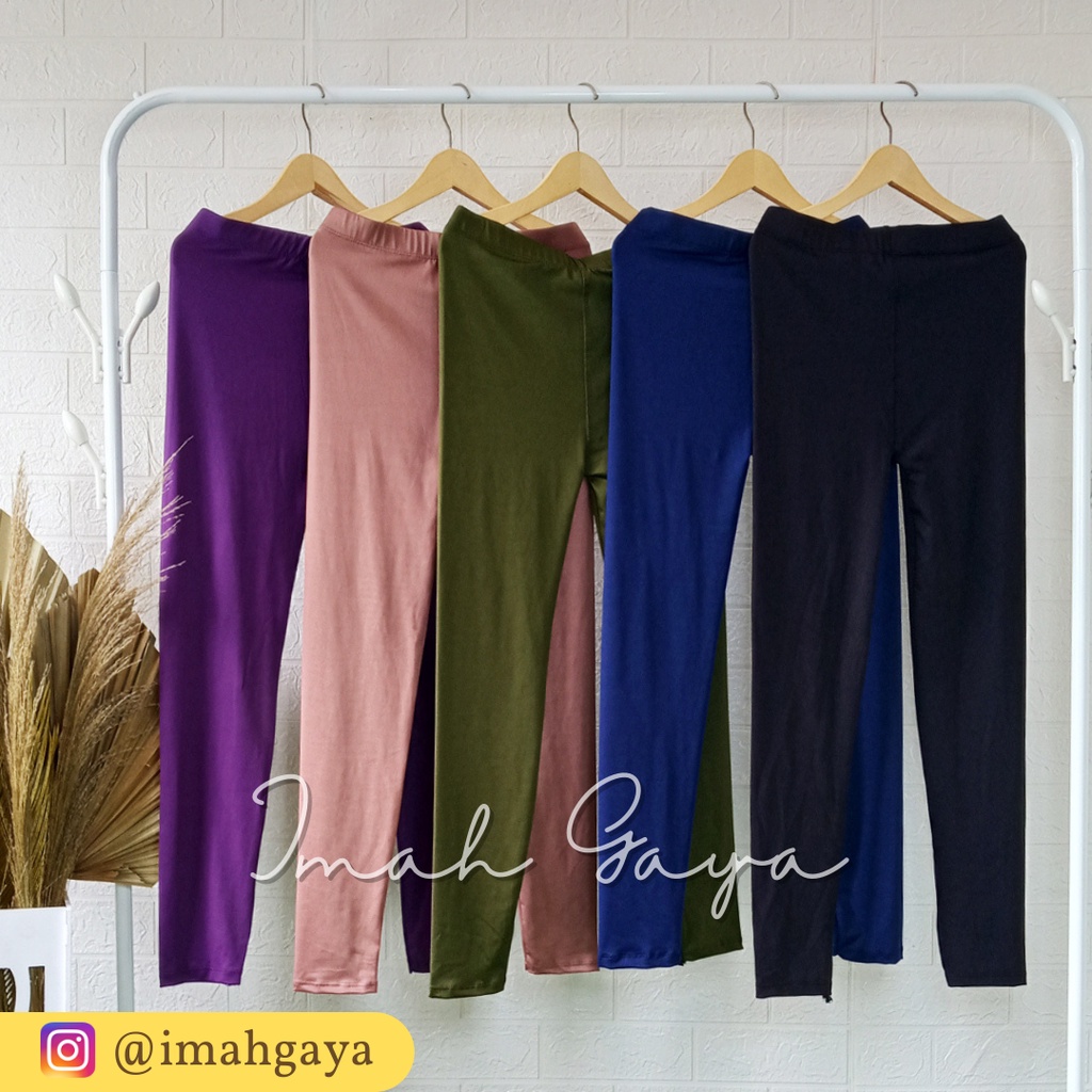 LEGGING PANJANG BAHAN LICIN SPANDEK PREMIUM LEMBUT UKURAN STANDART &amp; JUMBO