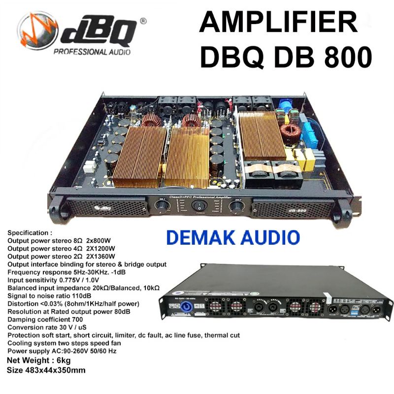 POWER AMPLIFIER DBQ DB 800 POWER CLAS D ORIGINAL
