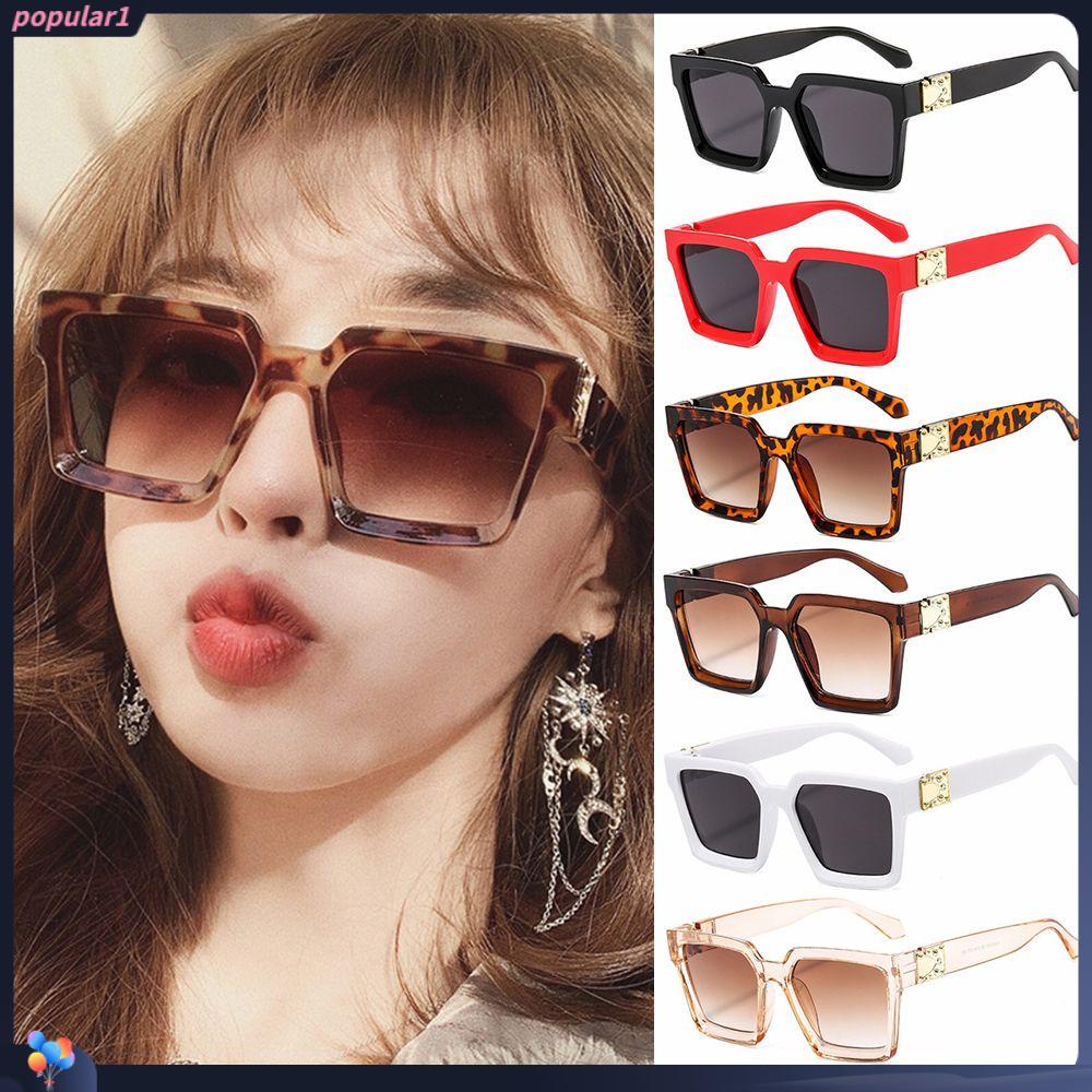 [POPULAR] Fashion Retro Sunglasses Large Frame Sun Glasses Net Red Sunglasses Wide-sided Driver Goggles Summer Square Shades