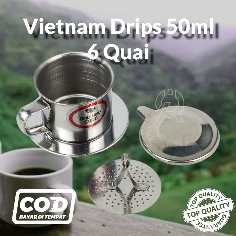 TERMURAH Vietnam Drip Filter Penyaring Kopi Coffee Dripper Pot 6 Quai 50ML