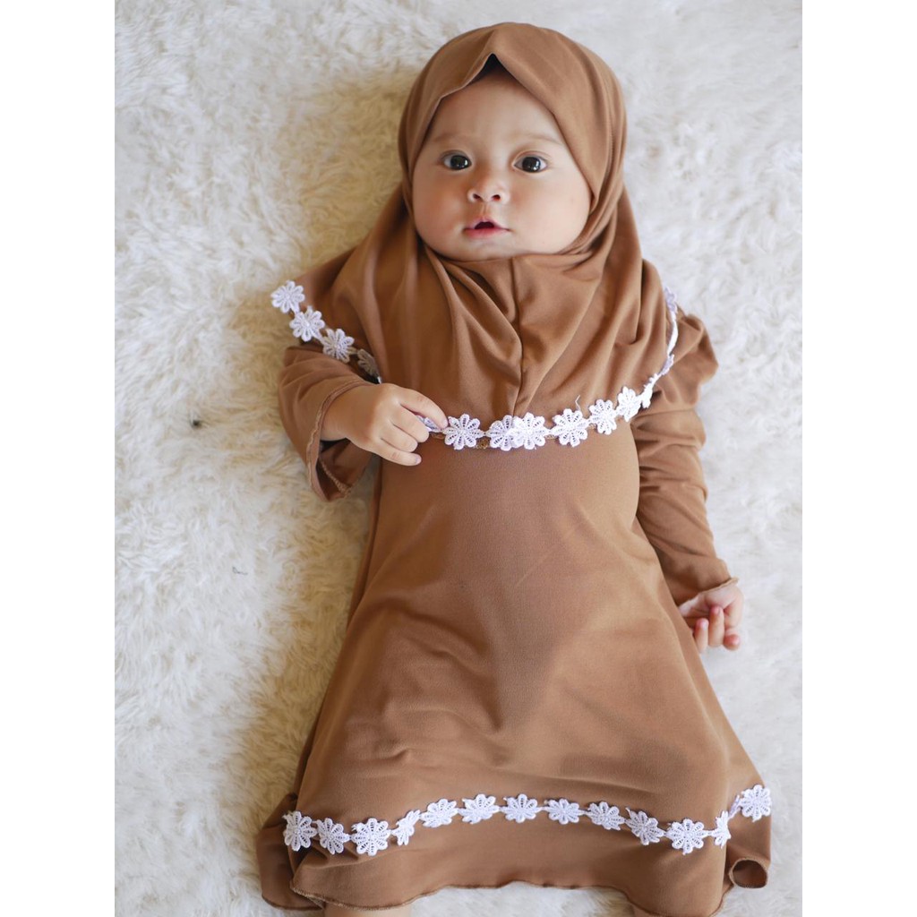Cilla Dress - Gamis Anak Perempuan - Dress Imut Baby Perempuan 0-7 Tahun - Busana Muslim Anak Lucu