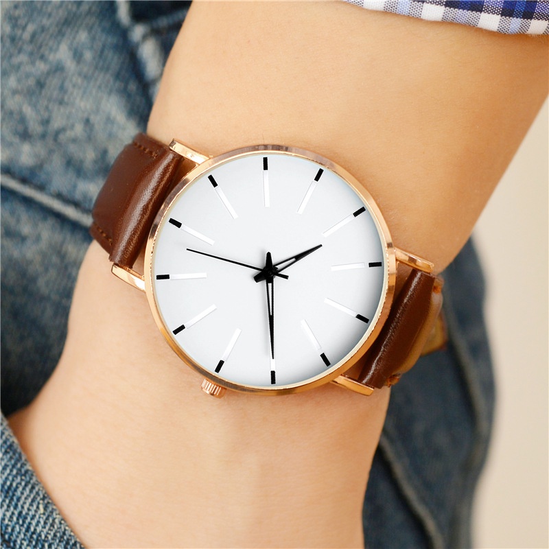 Jam Tangan Pria Gaya Casual Dengan Strap Pu Analog Quartz Fashion Pria Import