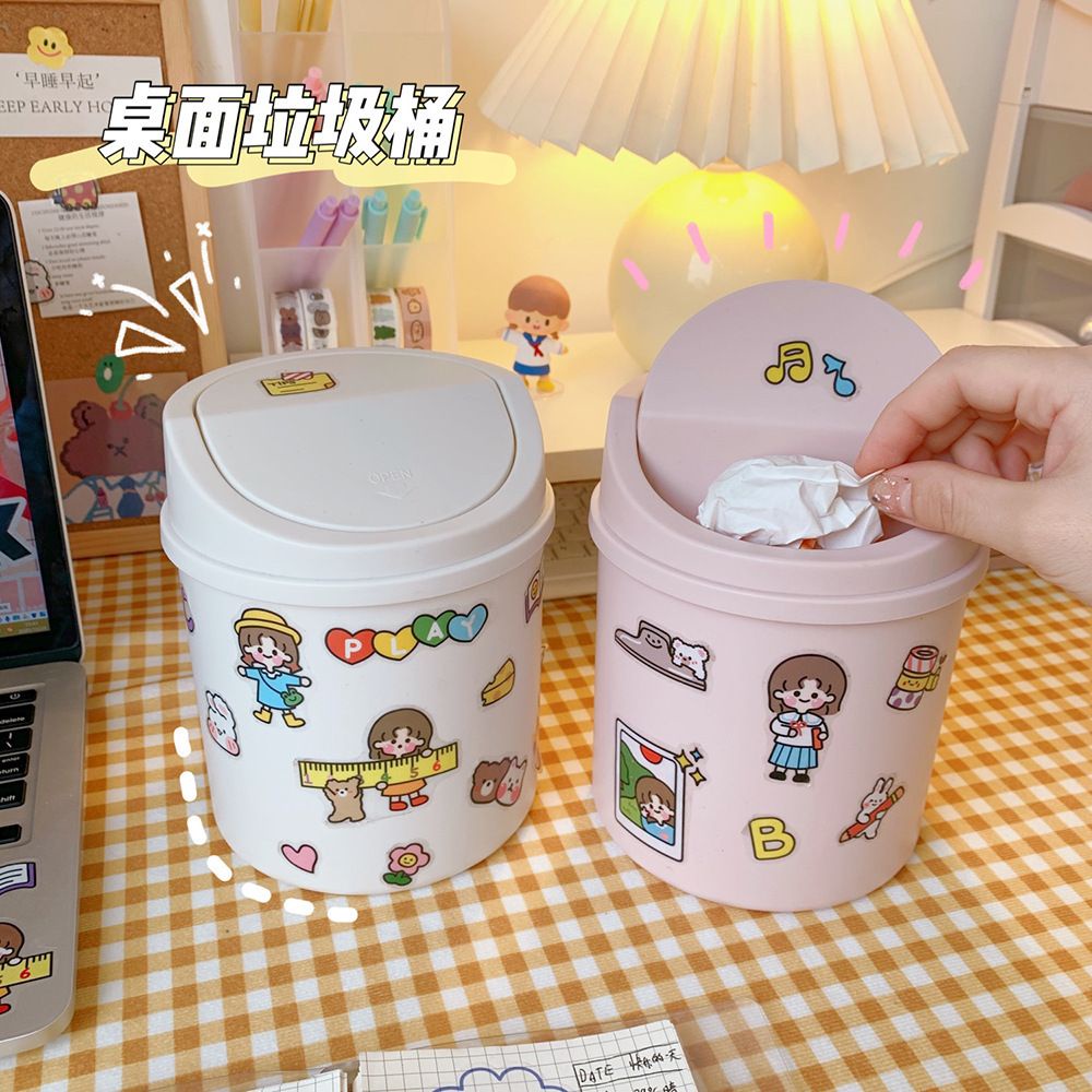 [littlecrab] Tempat Sampah Kecil Mini Room Decoration Tong Barang Organizer Stationary Kit Tong Sampah Lucu Berkualitas Mini Trash Bin Aesthetic Dustbin