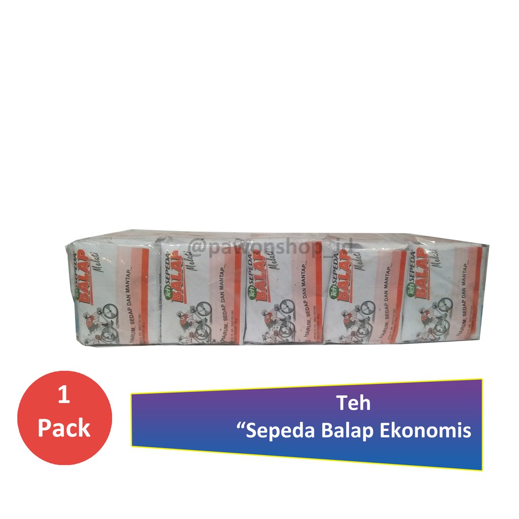 

Teh Sepeda Balap Ekonomis 1 Slop isi 10 Bungkus X 40gr - Brewed Tea