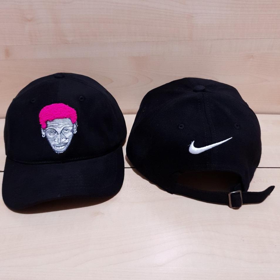 [KODE ZJ2505] TOPI POLO CAPS NIKE X DENNIS RODMAN BLACK