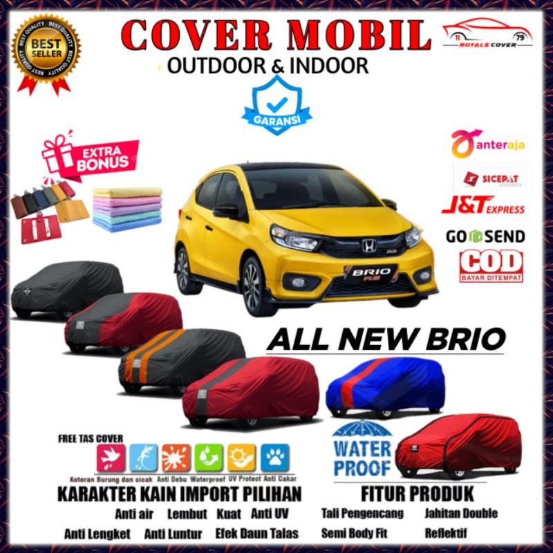 Body Cover Mobil Honda All New Brio Satya Sarung Selimut Mantel Tutup Outdoor Waterproof Anti Air