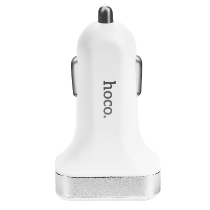 HOCO Z3 Charger Mobil 2 Port 3.1A Fast Charging - Z3-2U - White